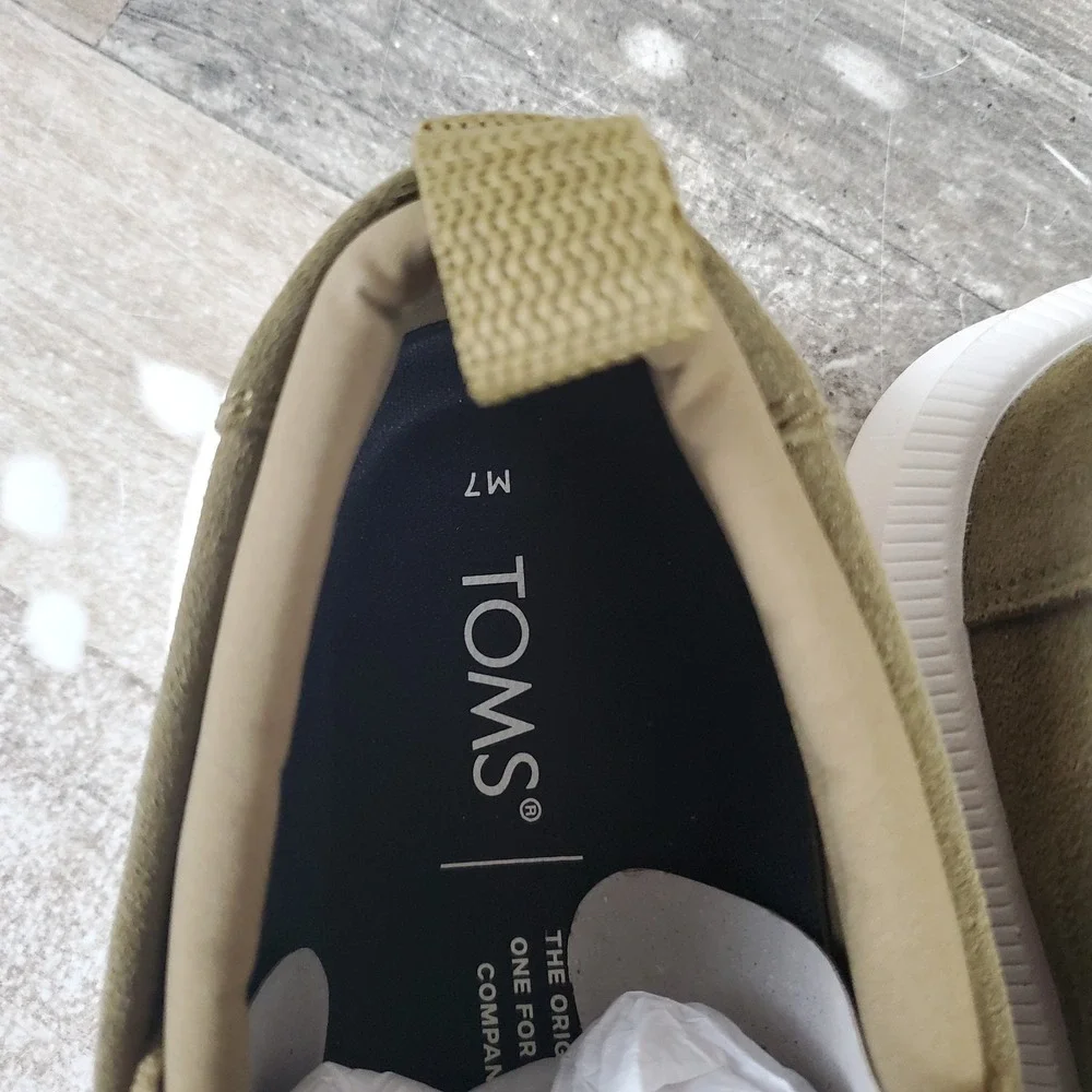 TOMS‎ Alpargatas Rover Mens Shoes 7 Dirty Olive Suede Low Top Round Toe Sneaker